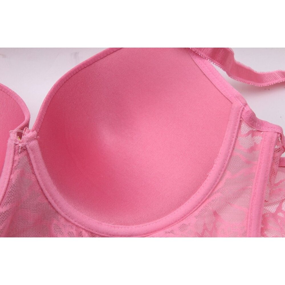 Daisy Fuentes Laced Bra Under wire Pink Womens Sz 38DD - Picture 7 of 12
